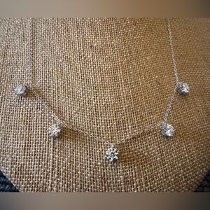 Solid Sterling Silver 2.5 Carat Moissanite Necklace STUNNING!